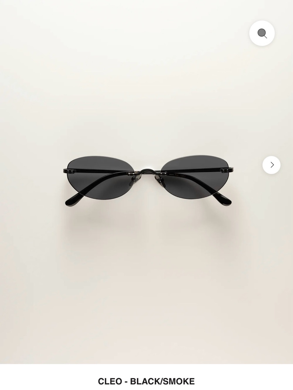 Brand new: VEHLA Cleo Black Rimless Sunglasses with Smoke Lenses